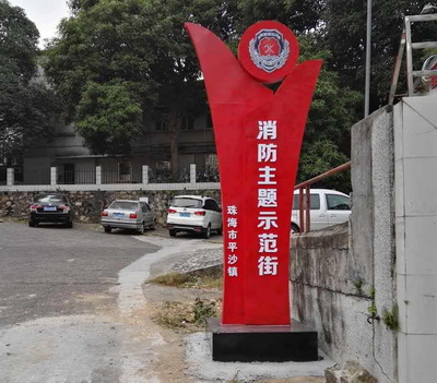 消防主题示范街立牌